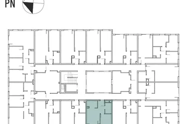 Rzut - Mieszkanie na sprzedaż 2 pokoje o powierzchni 31,92 m² - numer M24 w Atrium House