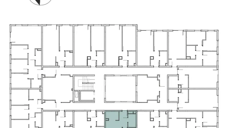 Rzut - Mieszkanie na sprzedaż 2 pokoje o powierzchni 31,92 m² - numer M24 w Atrium House