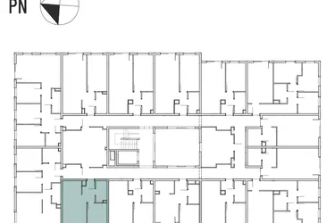 Rzut - Mieszkanie na sprzedaż 2 pokoje o powierzchni 36,16 m² - numer M40 w Atrium House