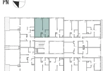 Rzut - Mieszkanie na sprzedaż 2 pokoje o powierzchni 41,77 m² - numer M43 w Atrium House