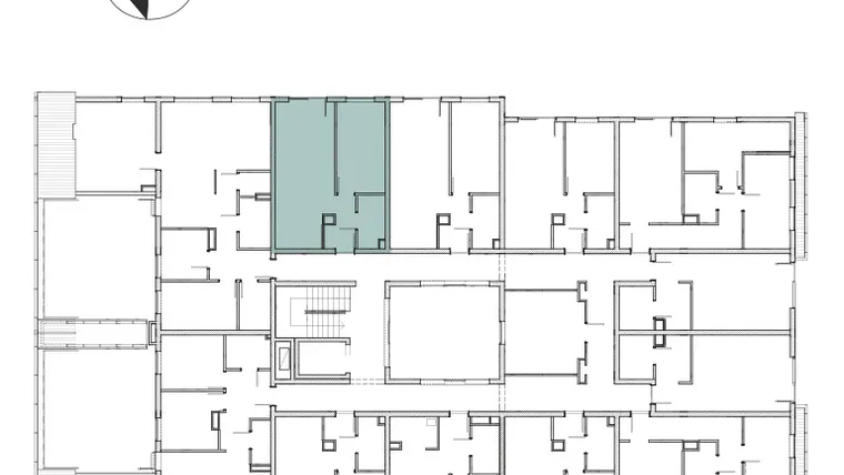 Rzut - Mieszkanie na sprzedaż 2 pokoje o powierzchni 41,77 m² - numer M43 w Atrium House