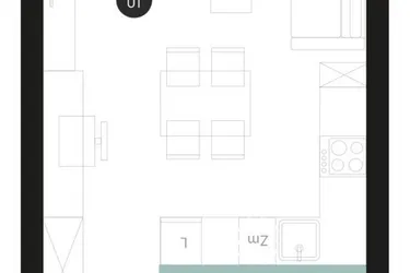 Rzut - Mieszkanie na sprzedaż 1 pokój o powierzchni 31,3 m² - numer M47 w Atrium House