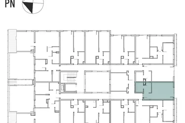 Rzut - Mieszkanie na sprzedaż 1 pokój o powierzchni 31,3 m² - numer M48 w Atrium House
