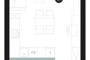 Rzut - Mieszkanie na sprzedaż 1 pokój o powierzchni 31,3 m² - numer M48 w Atrium House