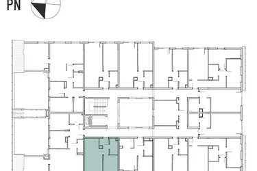 Rzut - Mieszkanie na sprzedaż 2 pokoje o powierzchni 36,16 m² - numer M52 w Atrium House