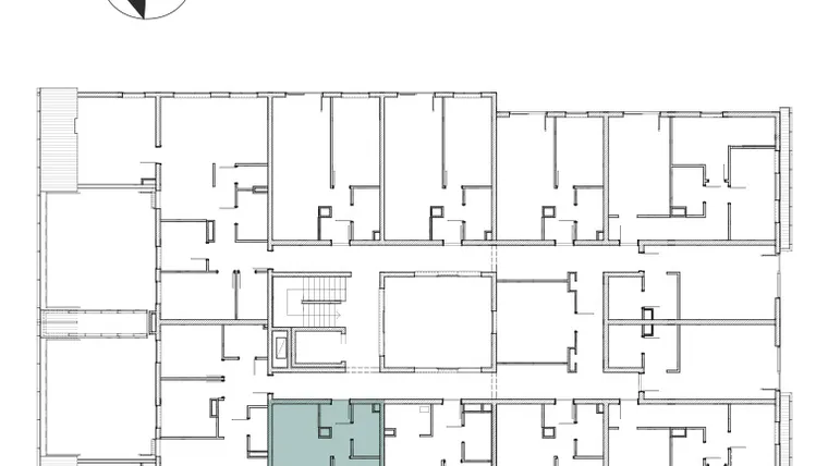 Rzut - Mieszkanie na sprzedaż 2 pokoje o powierzchni 36,16 m² - numer M52 w Atrium House