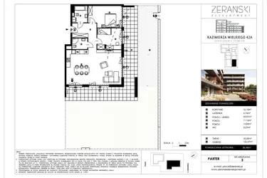 Rzut - Mieszkanie na sprzedaż 3 pokoje o powierzchni 86,48 m² - numer B03 w Kazimierza Wielkiego 42A etap II