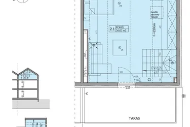 Rzut - Dom na sprzedaż 6 pokoi o powierzchni 150,6 m² - numer 6B w Wille przy Lesie