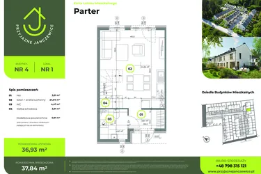 Rzut - Dom na sprzedaż 3 pokoje o powierzchni 73 m² - numer B4.1 w Przyjazne Janczewice