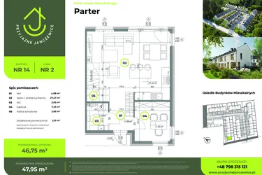 Rzut - Dom na sprzedaż 5 pokoi o powierzchni 94 m² - numer B14.2 w Przyjazne Janczewice