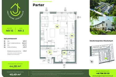 Rzut - Dom na sprzedaż 4 pokoje o powierzchni 88 m² - numer B15.2 w Przyjazne Janczewice