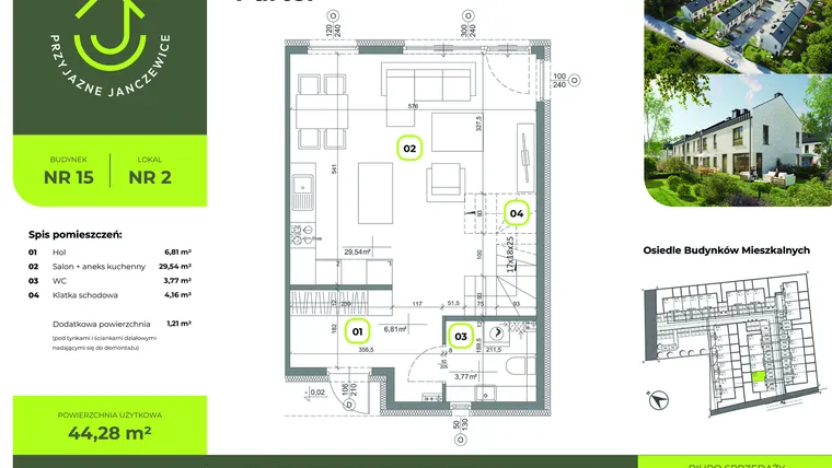 Rzut - Dom na sprzedaż 4 pokoje o powierzchni 88 m² - numer B15.2 w Przyjazne Janczewice