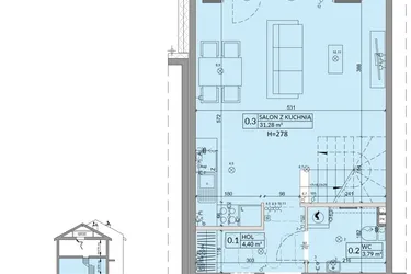 Rzut - Dom na sprzedaż 4 pokoje o powierzchni 77,99 m² - numer 27A w Osiedle Słoneczne etap III