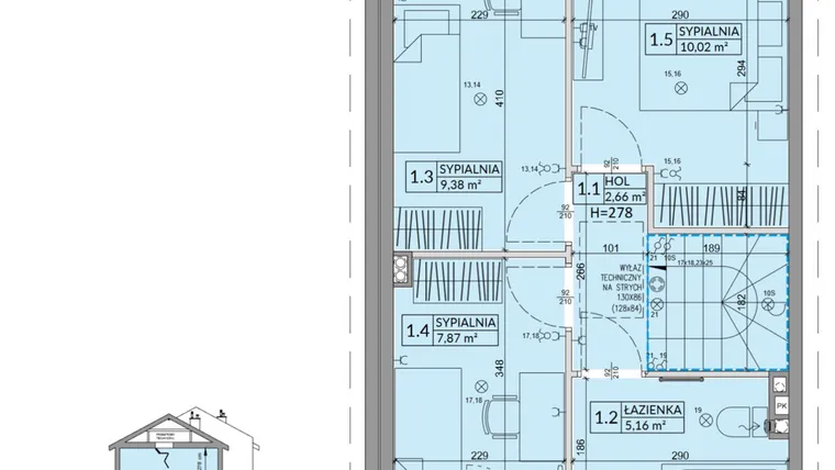 Rzut - Dom na sprzedaż 4 pokoje o powierzchni 77,99 m² - numer 28A w Osiedle Słoneczne etap III