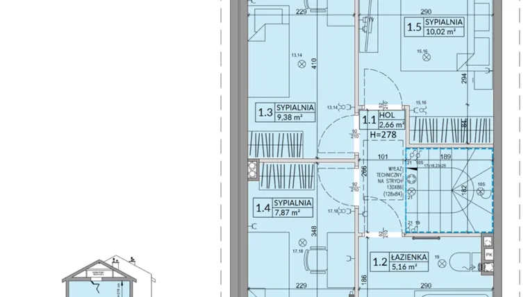 Rzut - Dom na sprzedaż 4 pokoje o powierzchni 77,99 m² - numer 29A w Osiedle Słoneczne etap III