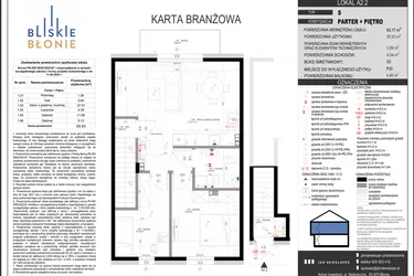 Rzut - Mieszkanie na sprzedaż 3 pokoje o powierzchni 55,53 m² - numer A2-2 w Bliskie Błonie