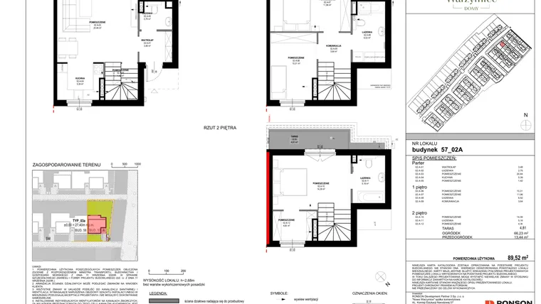 Rzut - Dom na sprzedaż 4 pokoje o powierzchni 89,52 m² - numer 57_02A w Nowe Warzymice 7.1