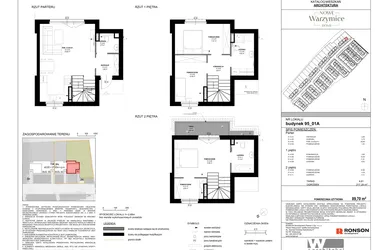 Rzut - Dom na sprzedaż 4 pokoje o powierzchni 89,7 m² - numer 95_01A w Nowe Warzymice 7.1