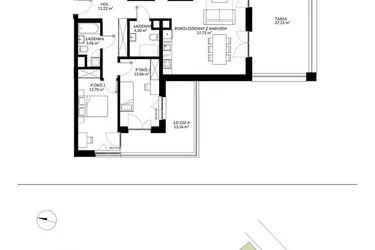 Rzut - Mieszkanie na sprzedaż 4 pokoje o powierzchni 96,48 m² - numer 10 w Nova Mikołowska - City Garden