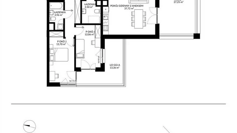 Rzut - Mieszkanie na sprzedaż 4 pokoje o powierzchni 96,48 m² - numer 10 w Nova Mikołowska - City Garden