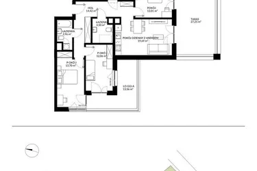 Rzut - Mieszkanie na sprzedaż 4 pokoje o powierzchni 81,31 m² - numer 15 w Nova Mikołowska - City Garden