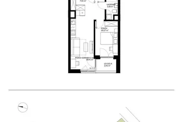 Rzut - Mieszkanie na sprzedaż 2 pokoje o powierzchni 39,6 m² - numer 18 w Nova Mikołowska - City Garden