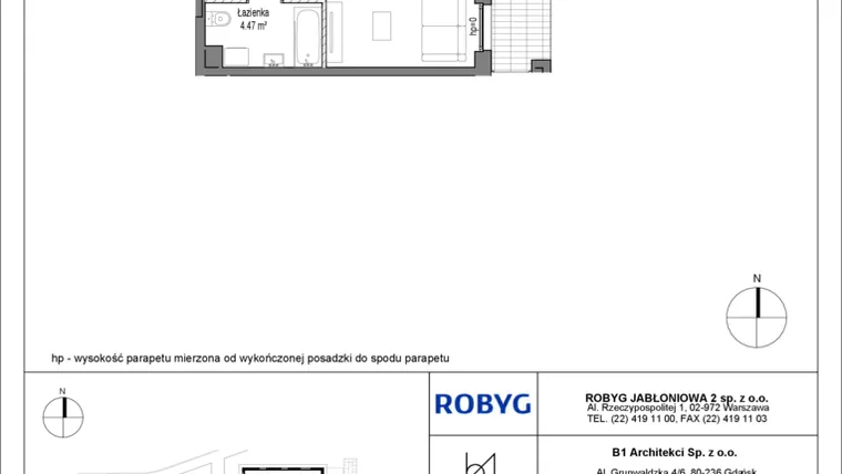 Rzut - Mieszkanie na sprzedaż 1 pokój o powierzchni 33,85 m² - numer C12.0M02 w Lawendowe Wzgórza bud. C12
