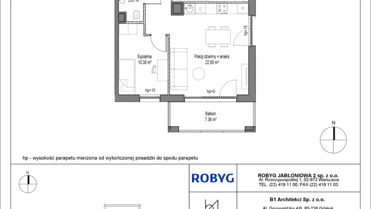 Rzut - Mieszkanie na sprzedaż 4 pokoje o powierzchni 74,01 m² - numer C12.3M03 w Lawendowe Wzgórza bud. C12