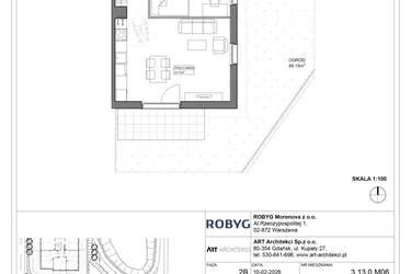 Rzut - Mieszkanie na sprzedaż 3 pokoje o powierzchni 58,85 m² - numer 3.13.0M06 w Szumilas bud. 3.11 - 3.15