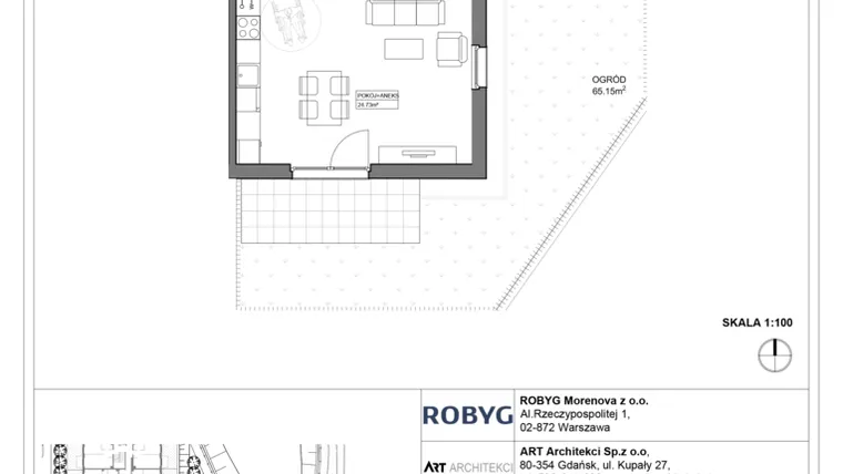 Rzut - Mieszkanie na sprzedaż 3 pokoje o powierzchni 58,85 m² - numer 3.13.0M06 w Szumilas bud. 3.11 - 3.15