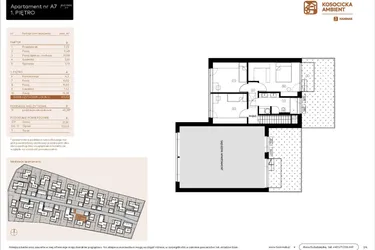Rzut - Mieszkanie na sprzedaż 5 pokoi o powierzchni 101,03 m² - numer A7 w Kosocicka Ambient