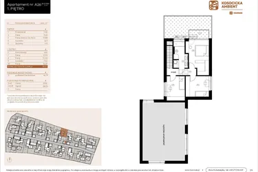 Rzut - Mieszkanie na sprzedaż 5 pokoi o powierzchni 99,97 m² - numer A26 w Kosocicka Ambient