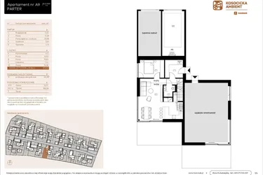 Rzut - Mieszkanie na sprzedaż 5 pokoi o powierzchni 101,03 m² - numer A9 w Kosocicka Ambient