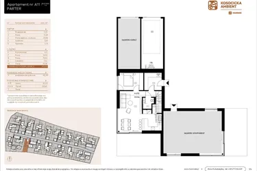 Rzut - Mieszkanie na sprzedaż 5 pokoi o powierzchni 101,03 m² - numer A11 w Kosocicka Ambient