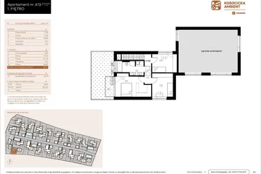 Rzut - Mieszkanie na sprzedaż 5 pokoi o powierzchni 99,97 m² - numer A13 w Kosocicka Ambient