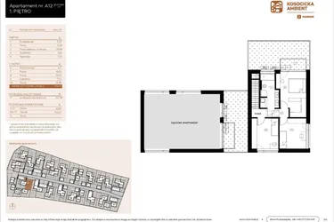 Rzut - Mieszkanie na sprzedaż 5 pokoi o powierzchni 101,03 m² - numer A12 w Kosocicka Ambient