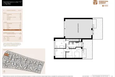 Rzut - Mieszkanie na sprzedaż 5 pokoi o powierzchni 101,03 m² - numer A16 w Kosocicka Ambient