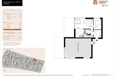 Rzut - Mieszkanie na sprzedaż 5 pokoi o powierzchni 101,03 m² - numer A29 w Kosocicka Ambient