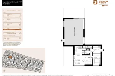 Rzut - Mieszkanie na sprzedaż 5 pokoi o powierzchni 101,03 m² - numer A18 w Kosocicka Ambient