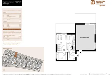 Rzut - Mieszkanie na sprzedaż 5 pokoi o powierzchni 101,03 m² - numer A20 w Kosocicka Ambient
