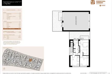 Rzut - Mieszkanie na sprzedaż 5 pokoi o powierzchni 101,03 m² - numer C10 w Kosocicka Ambient