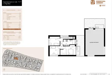 Rzut - Mieszkanie na sprzedaż 5 pokoi o powierzchni 101,03 m² - numer C8 w Kosocicka Ambient