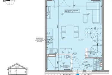 Rzut - Dom na sprzedaż 4 pokoje o powierzchni 80,54 m² - numer 35B w Ogrody Przyjaciół 5 etap III