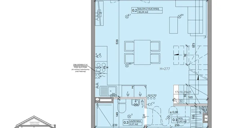 Rzut - Dom na sprzedaż 4 pokoje o powierzchni 80,54 m² - numer 35B w Ogrody Przyjaciół 5 etap III