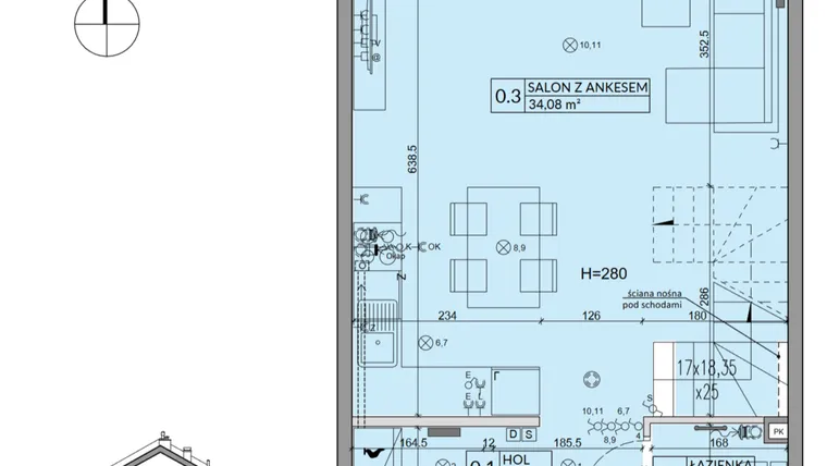 Rzut - Dom na sprzedaż 4 pokoje o powierzchni 85,17 m² - numer 11A w Arkady Walendów etap 3 i 4