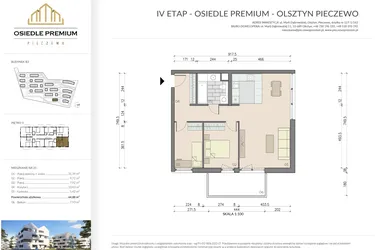 Rzut - Mieszkanie na sprzedaż 3 pokoje o powierzchni 64,88 m² - numer B3.25 w Osiedle Premium etap IV