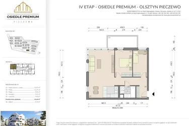 Rzut - Mieszkanie na sprzedaż 3 pokoje o powierzchni 65 m² - numer B3.29 w Osiedle Premium etap IV