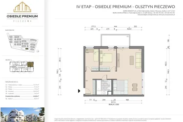 Rzut - Mieszkanie na sprzedaż 3 pokoje o powierzchni 64,88 m² - numer B3.16 w Osiedle Premium etap IV