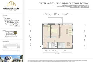 Rzut - Mieszkanie na sprzedaż 3 pokoje o powierzchni 65 m² - numer B3.24 w Osiedle Premium etap IV
