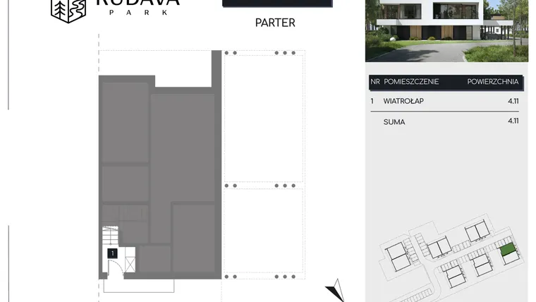 Rzut - Mieszkanie na sprzedaż 3 pokoje o powierzchni 109,08 m² - numer M5B w Rudava Park